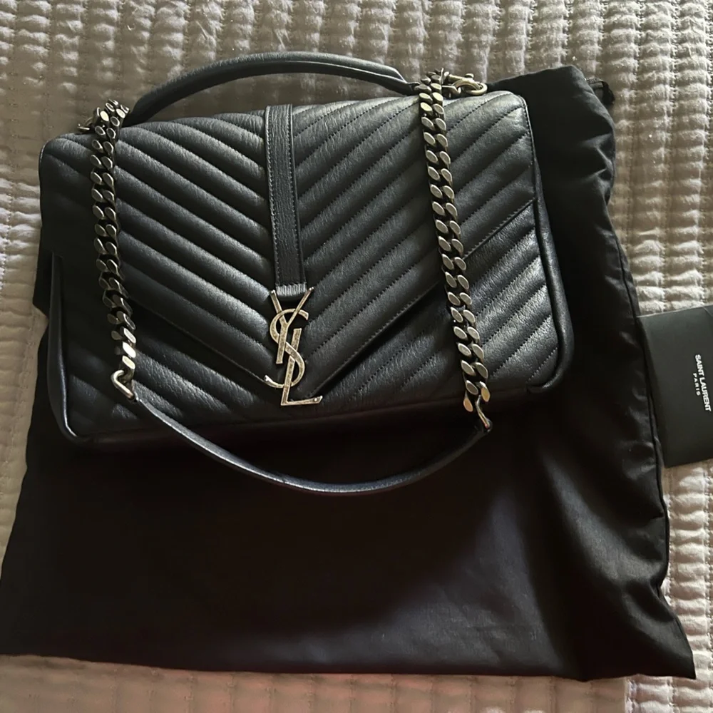 Yves Saint Laurent College Large Shoulder Bag - Picture 1 of 5